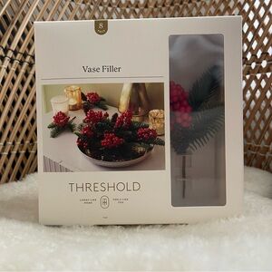 NWT Threshold Vase Filler with Red Berries